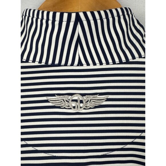 Straight Down Performance Womens Striped Long Sleeve Pullover Small Polyester & - Picture 5 of 5
